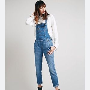 Free people denim overalls